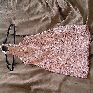 Women's pink lace halter dress. Midi length. Size S. NWT. Forever 21